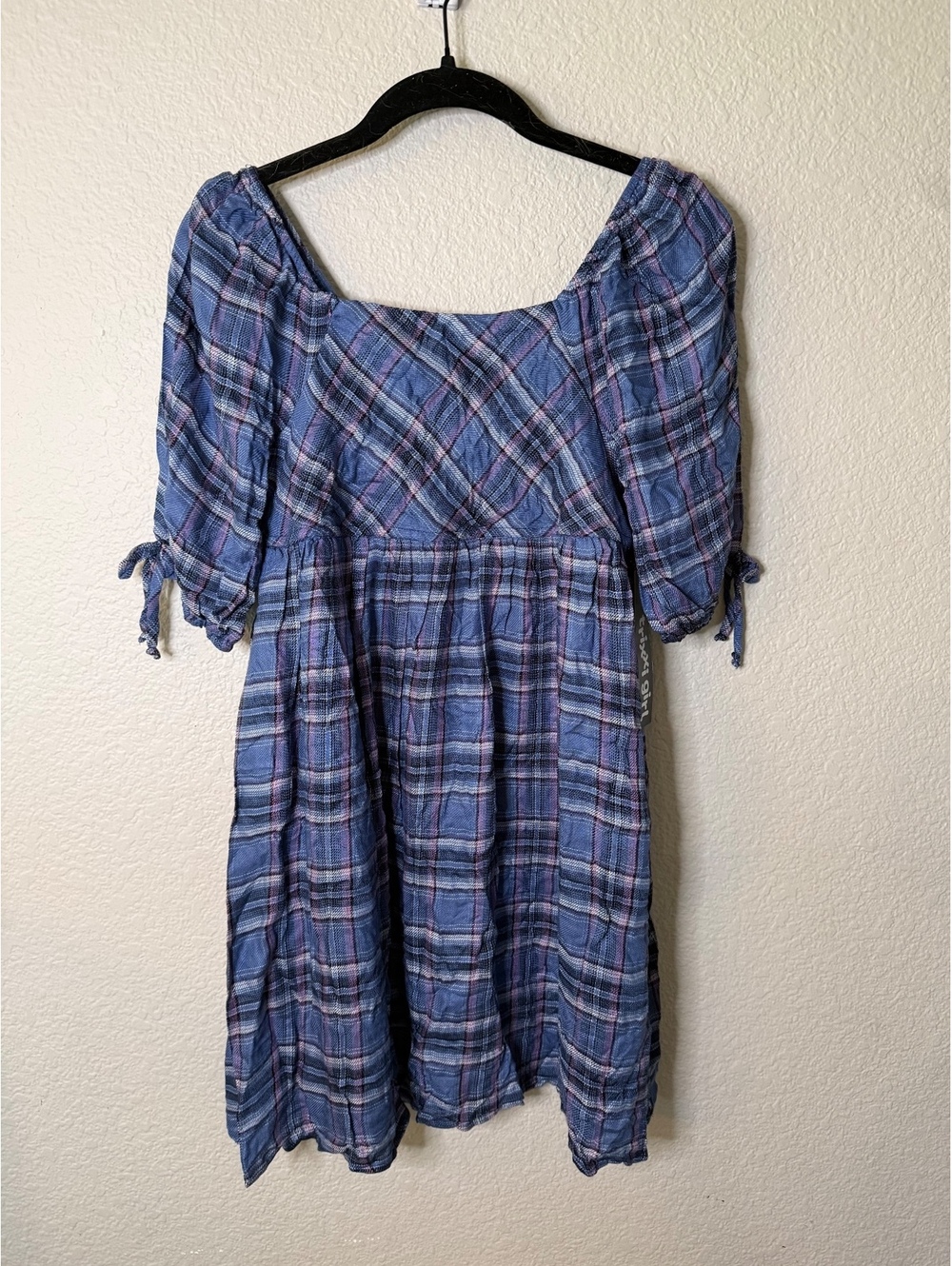 Trixxi Girl Large Blue Plaid Dress